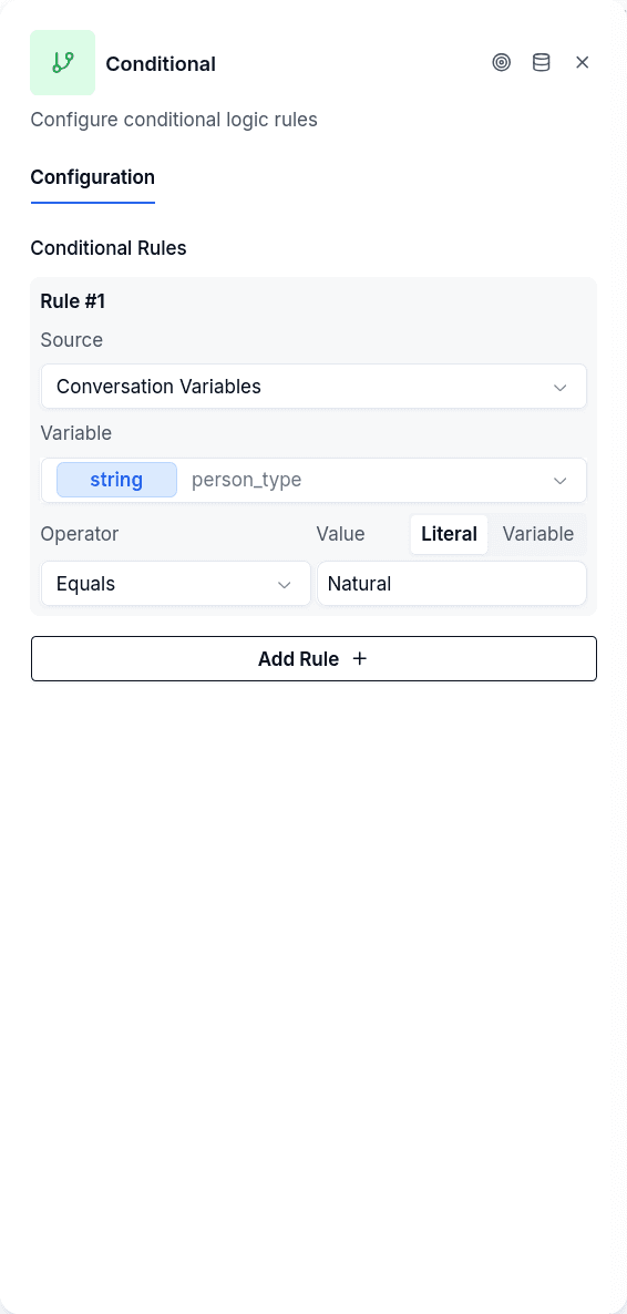 Conditional configuration
