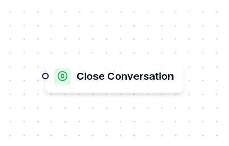 End node on the canvas