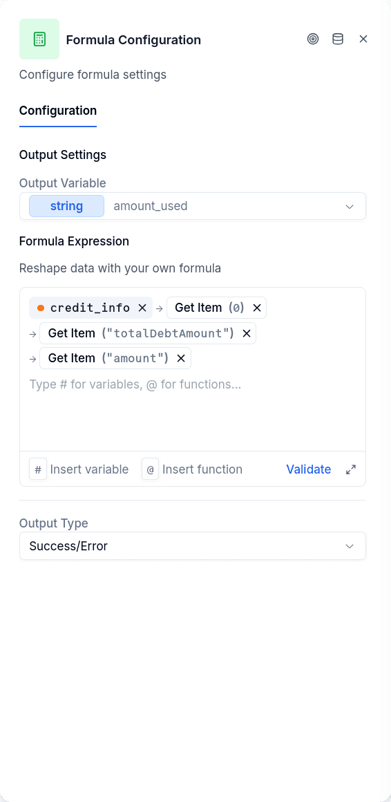 Formula expression example