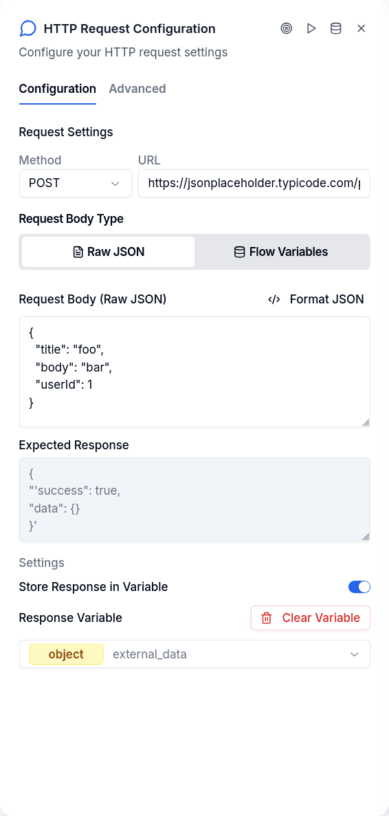 Configuration tab