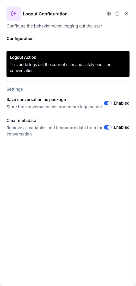 Logout configuration
