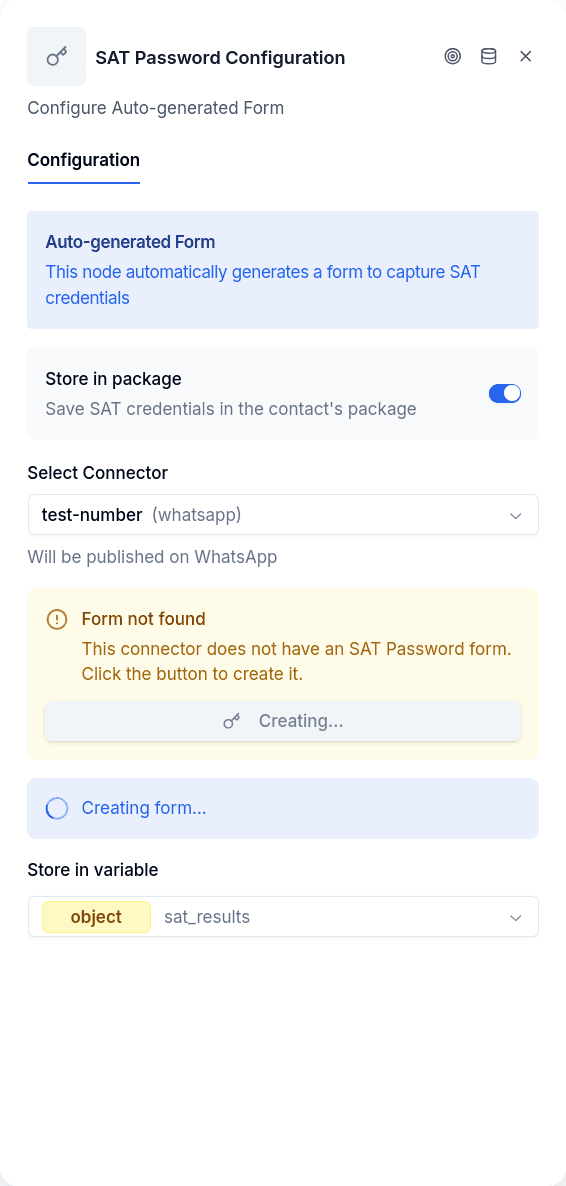 SAT configuration