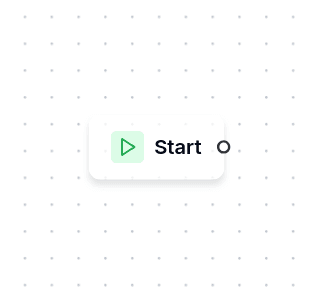 Start node on the canvas