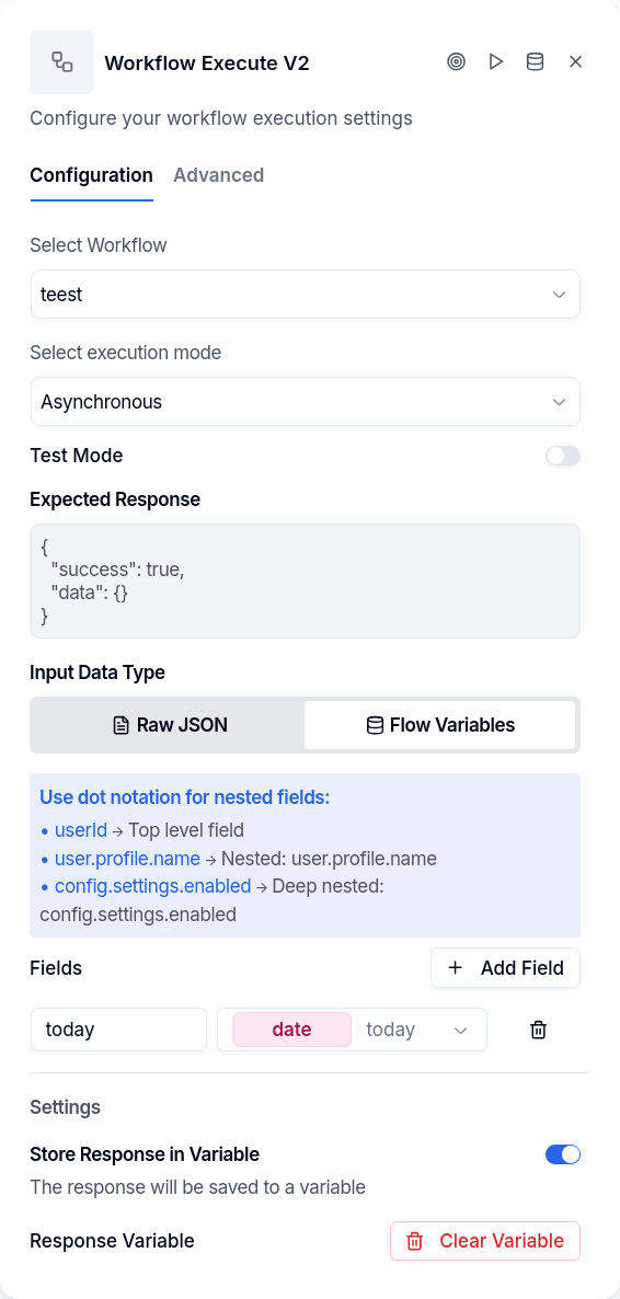 Configuration tab