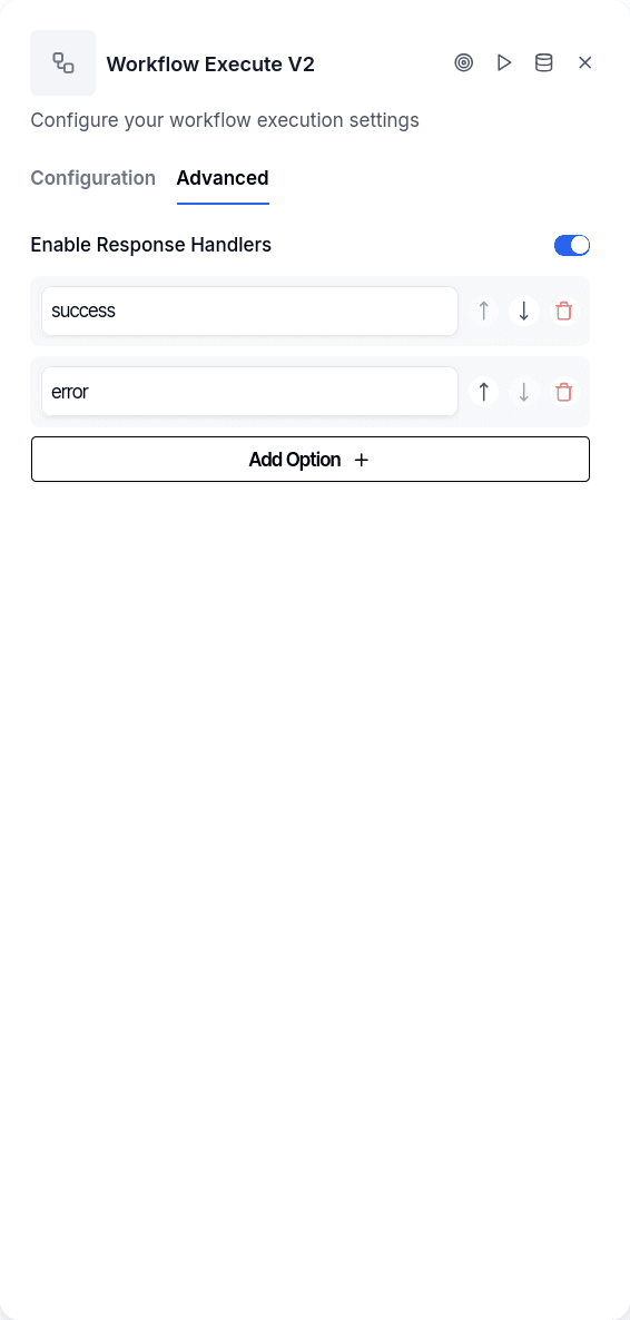 Advanced tab - Handlers